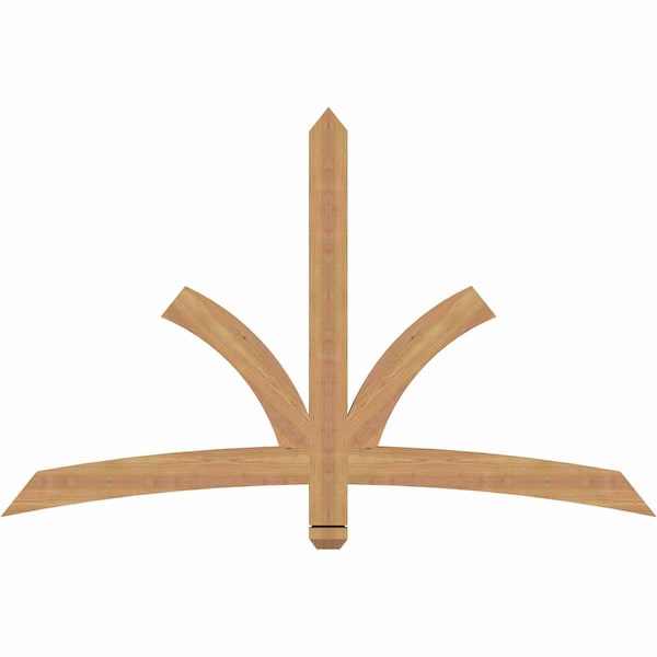 Ekena Millwork Davenport Timber Gable Bracket, Western Red Cedar, 60"W x 38"H x 1 1/2"D x 3 1/2"F, 15/12 Pitch GBW060X38X0204DAV00SWR - main